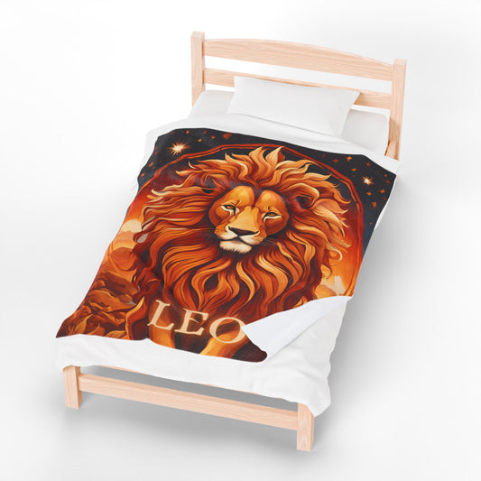 Leo Velveteen Plush Blanket