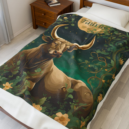 Velveteen Taurus Plush Blanket